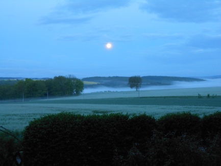 L'auberge de la tuilerie View from the House at full Moon